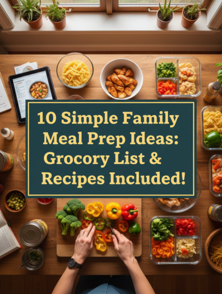 10 Simple Family Meal Prep Ideas: Grocery List & Recipes Included!